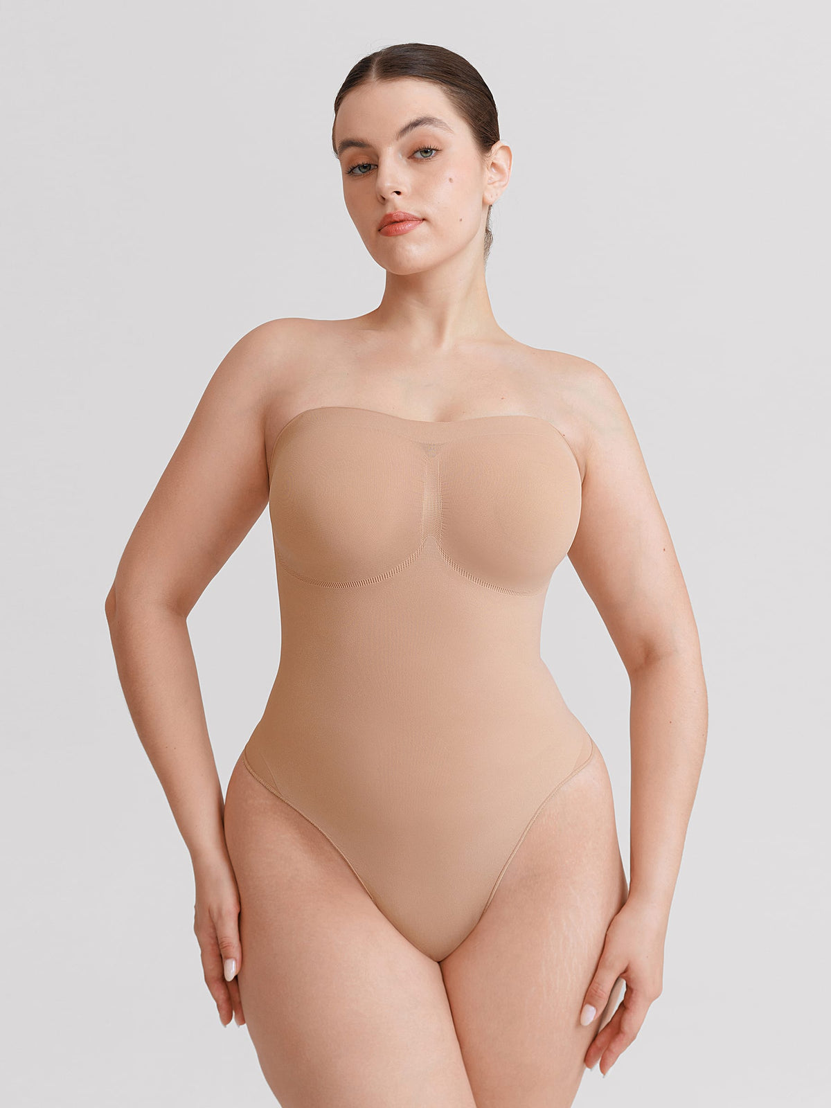 Seamless Strapless Tummy Control Thong Bodysuit