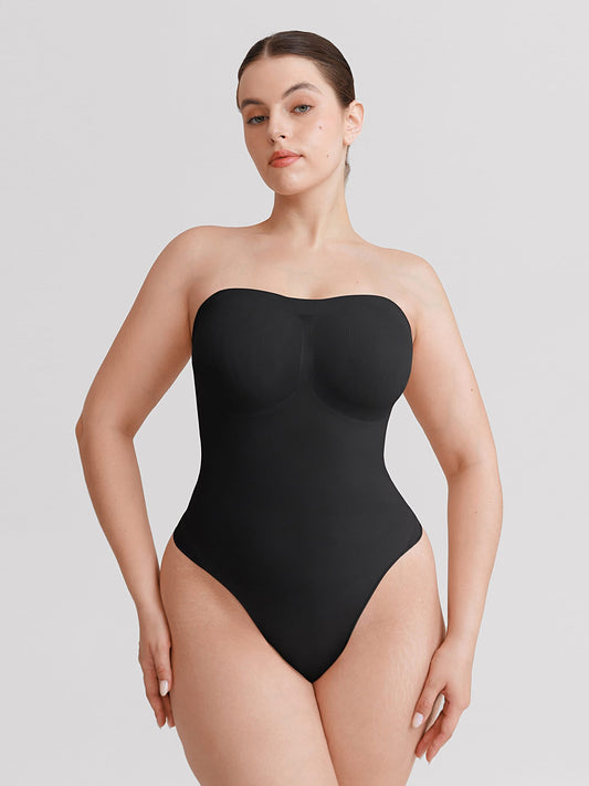 Seamless Strapless Tummy Control Thong Bodysuit