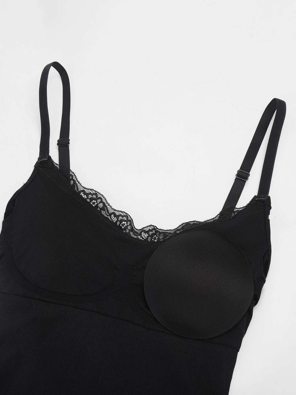Seamless Lace Cami Thong Shaping Bodysuit