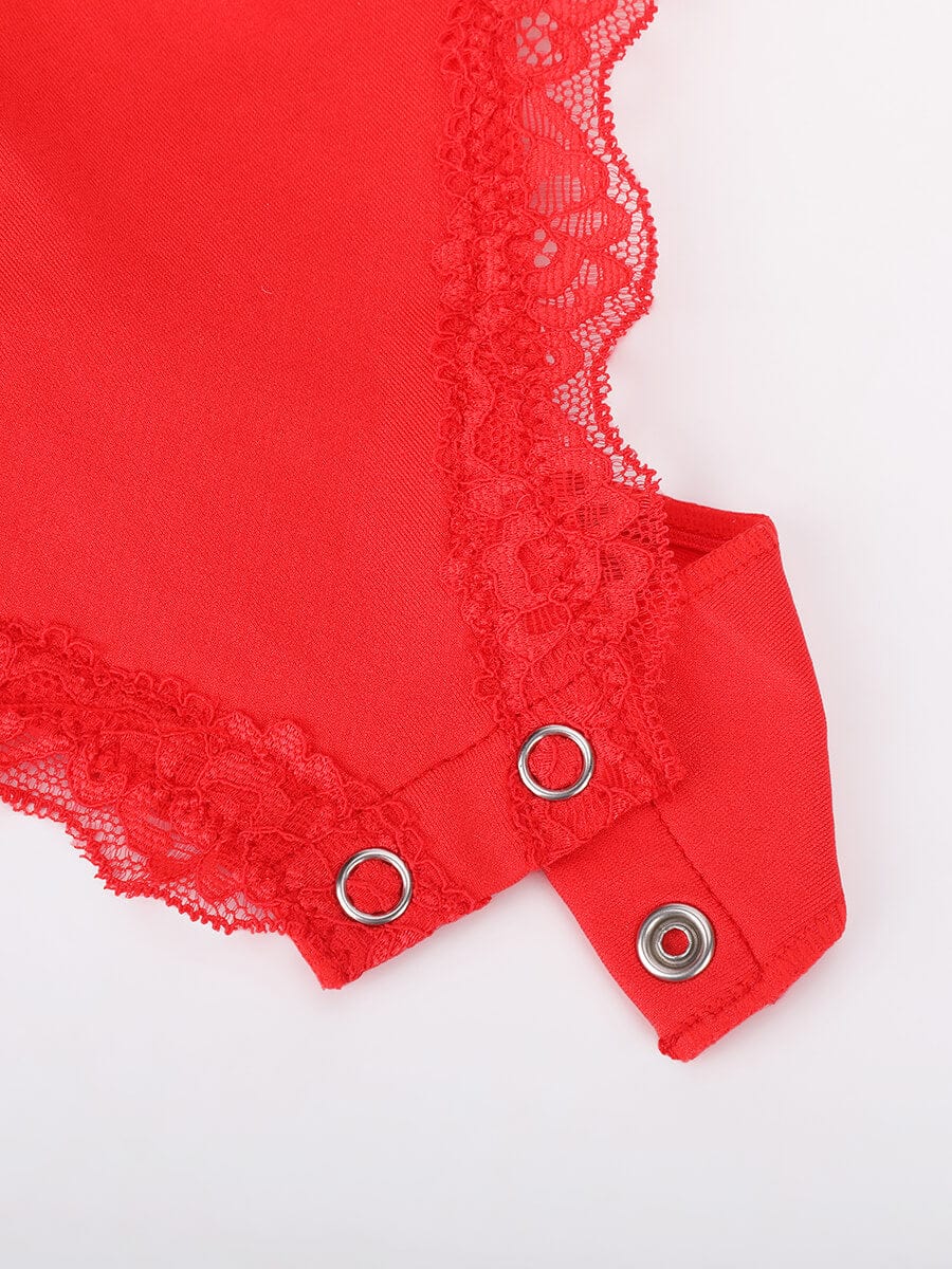 Seamless Lace Cami Thong Shaping Bodysuit