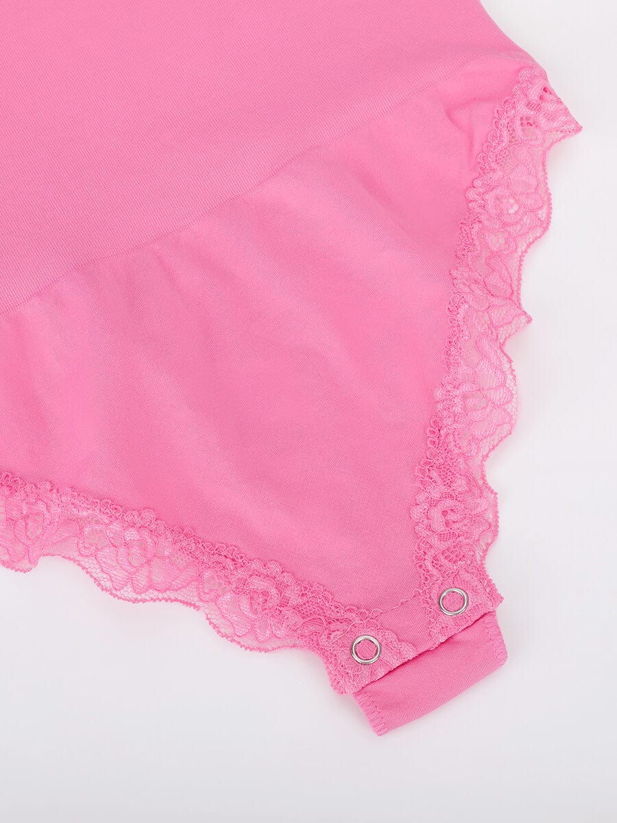 Seamless Lace Cami Thong Shaping Bodysuit