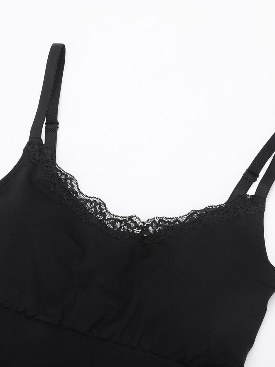 Seamless Lace Cami Thong Shaping Bodysuit