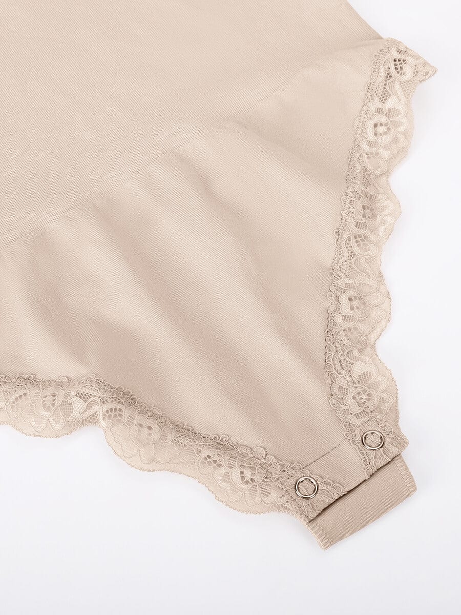 Seamless Lace Cami Thong Shaping Bodysuit