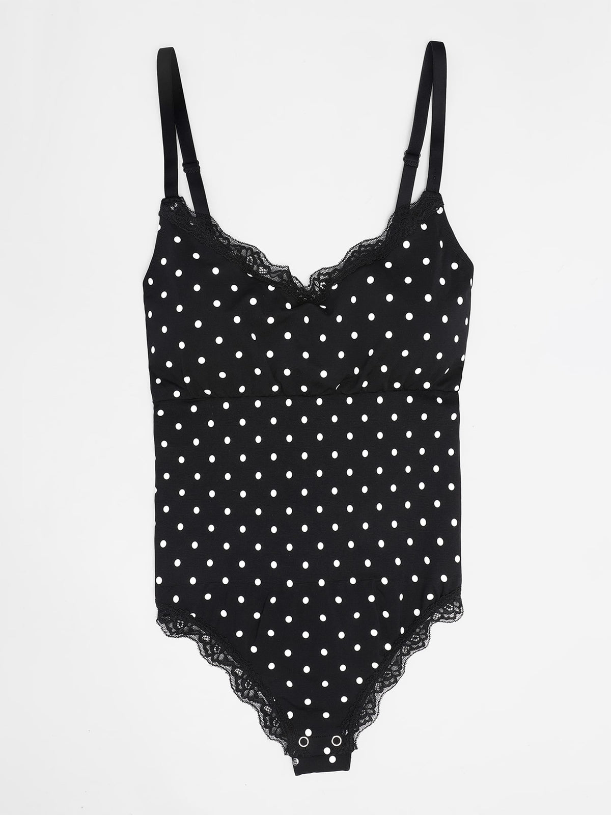 Seamless Lace Cami Thong Shaping Bodysuit