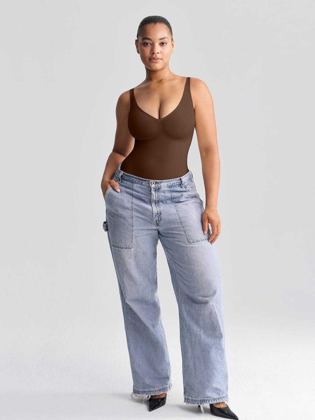 Unlined Plunge Thong Bodysuit