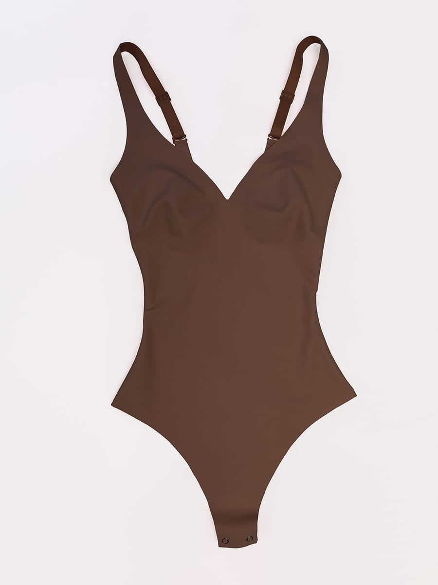Unlined Plunge Thong Bodysuit