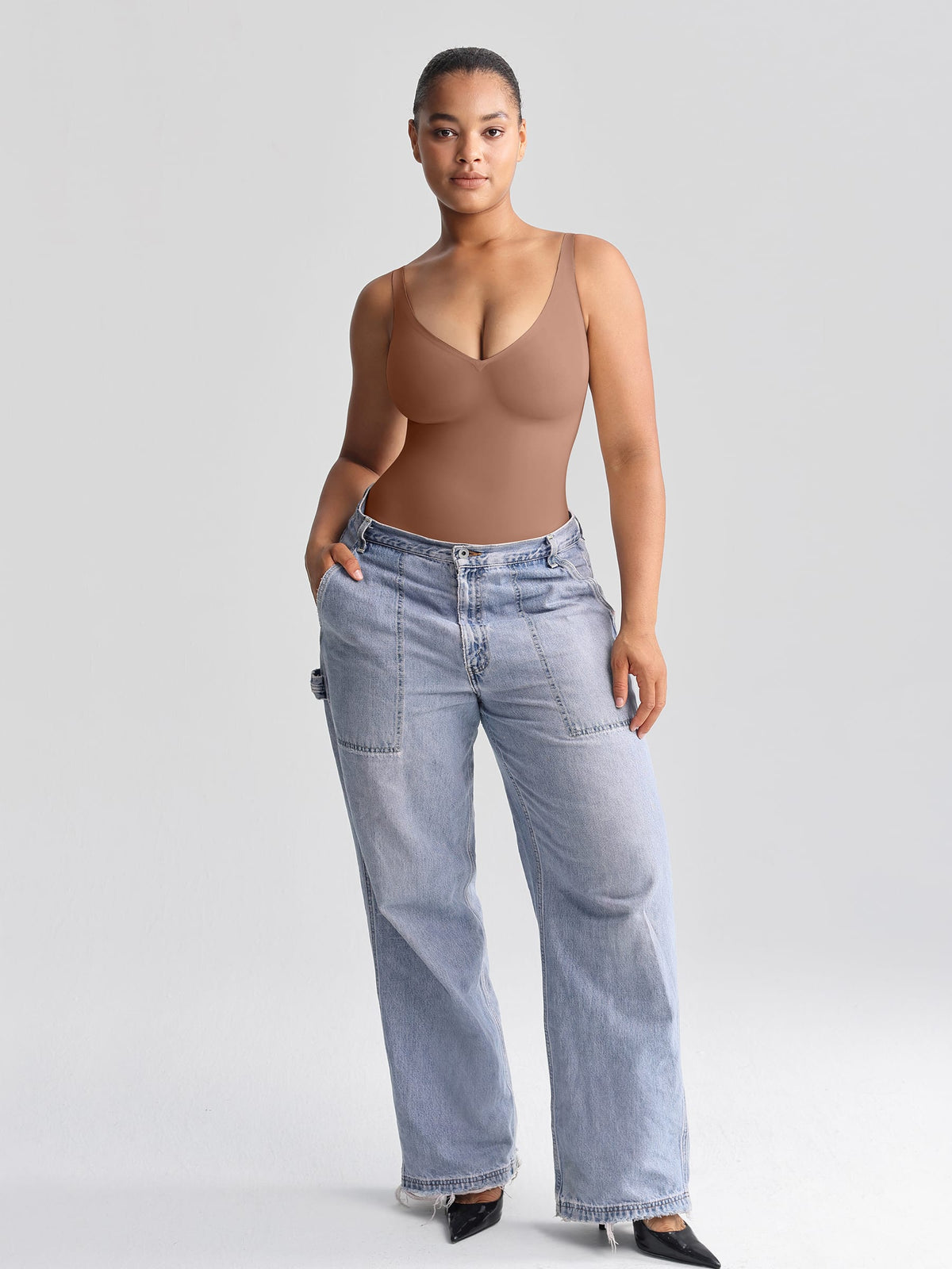 Unlined Plunge Thong Bodysuit