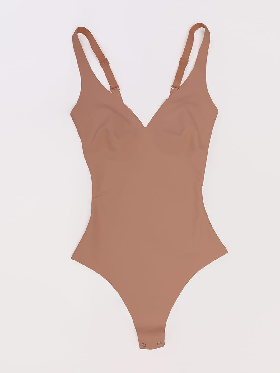 Unlined Plunge Thong Bodysuit