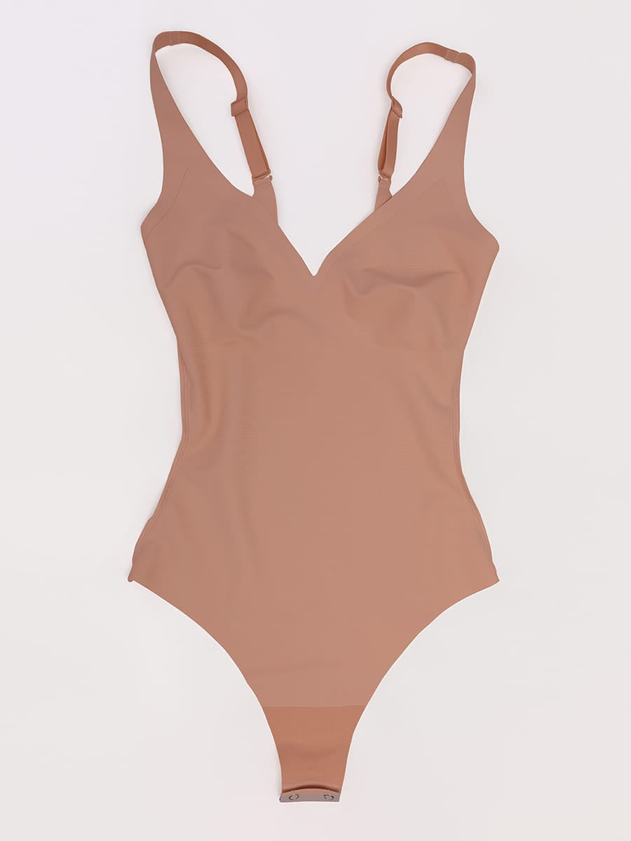 Unlined Plunge Thong Bodysuit