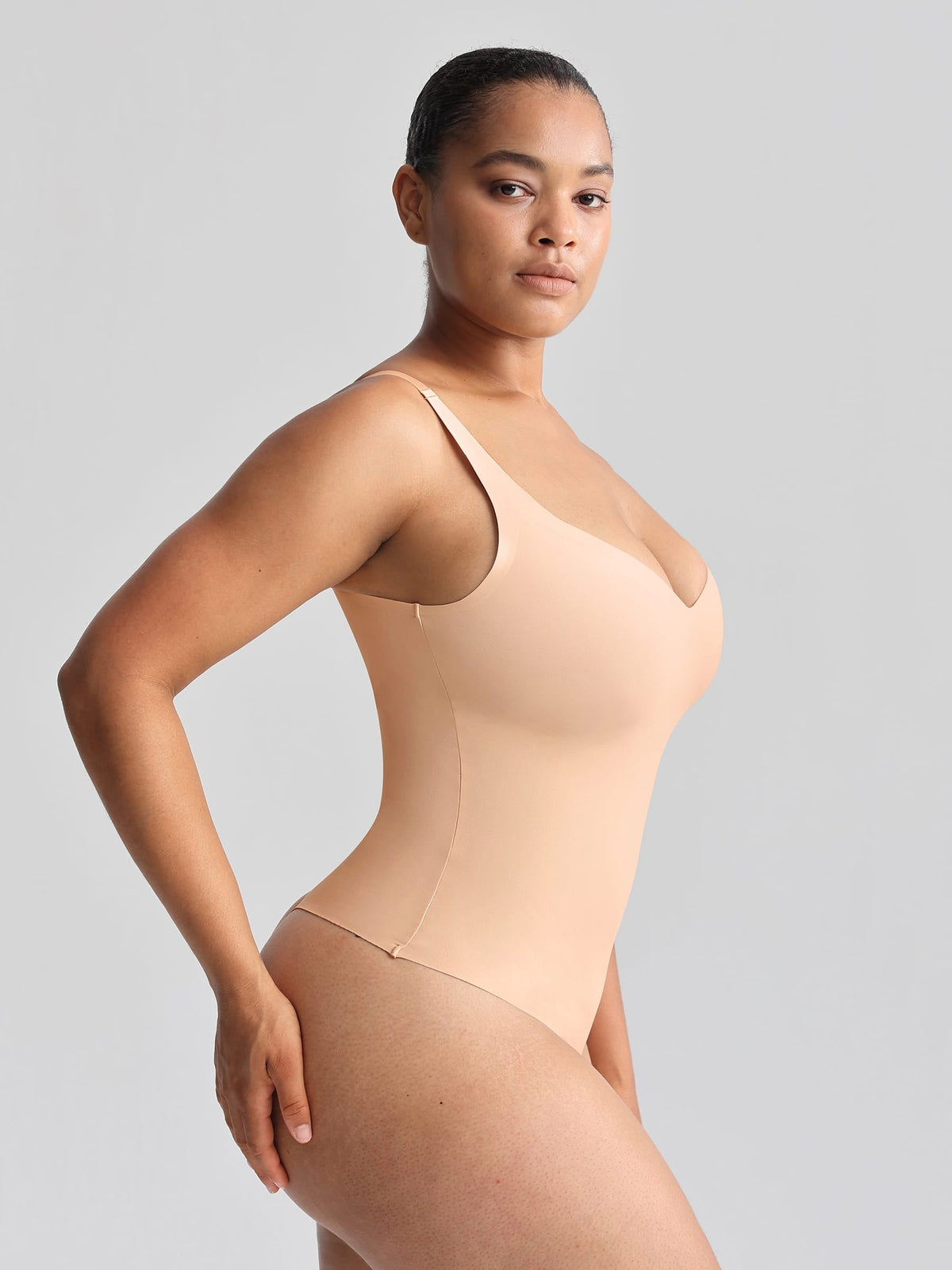 Unlined Plunge Thong Bodysuit