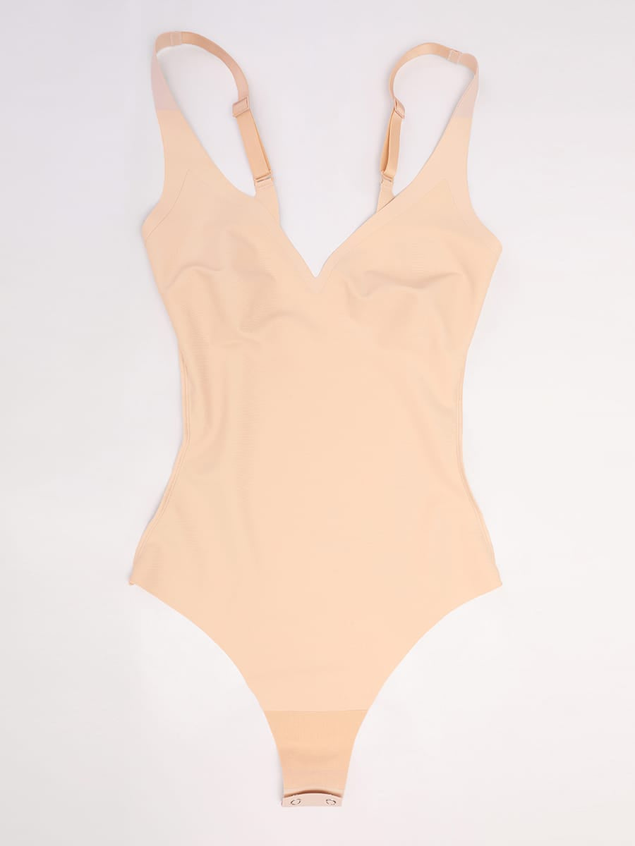 Unlined Plunge Thong Bodysuit
