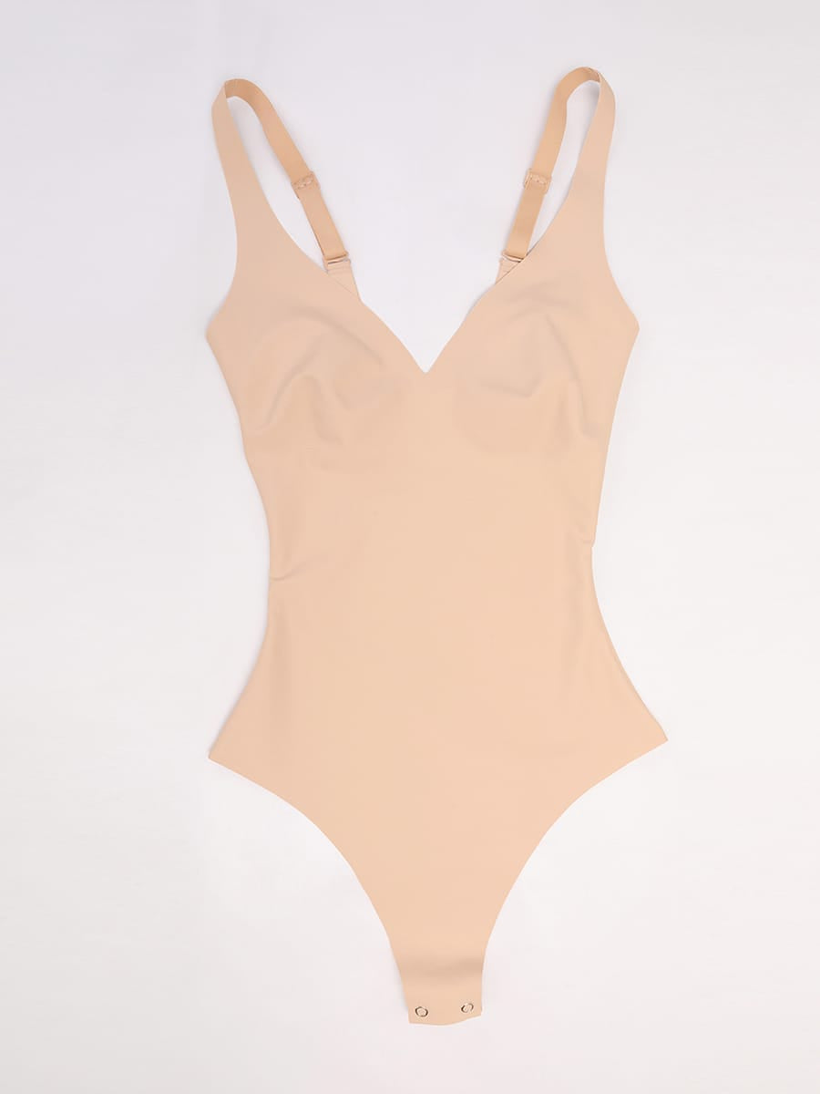 Unlined Plunge Thong Bodysuit