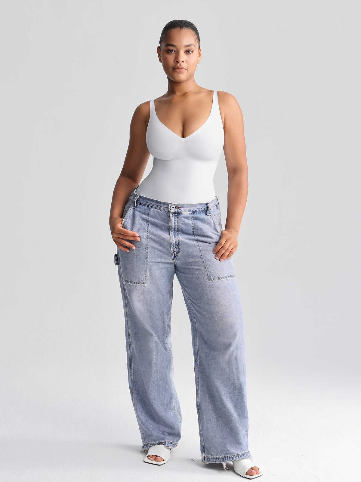 Unlined Plunge Thong Bodysuit