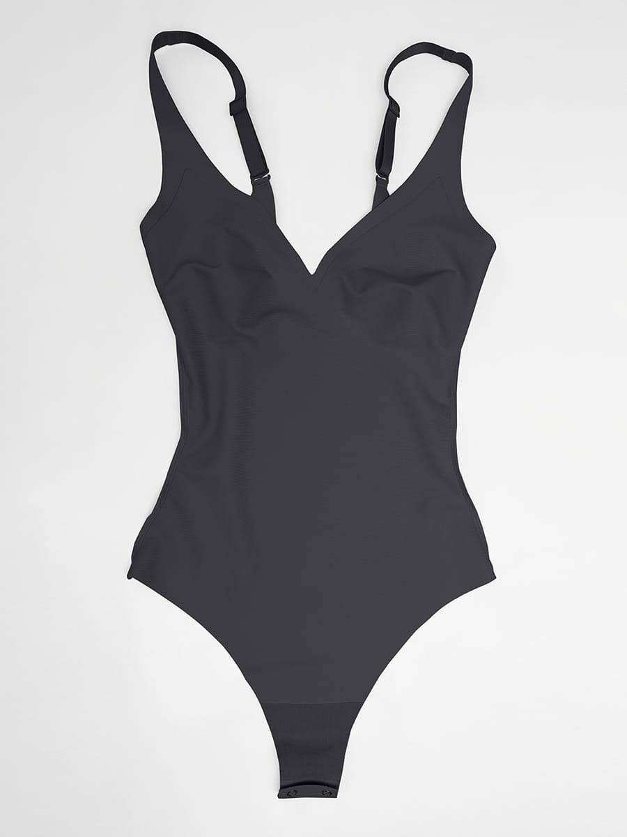Unlined Plunge Thong Bodysuit
