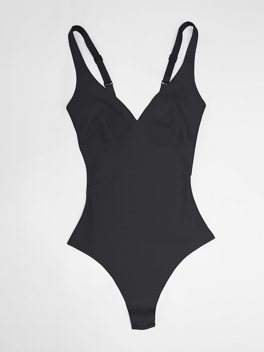 Unlined Plunge Thong Bodysuit