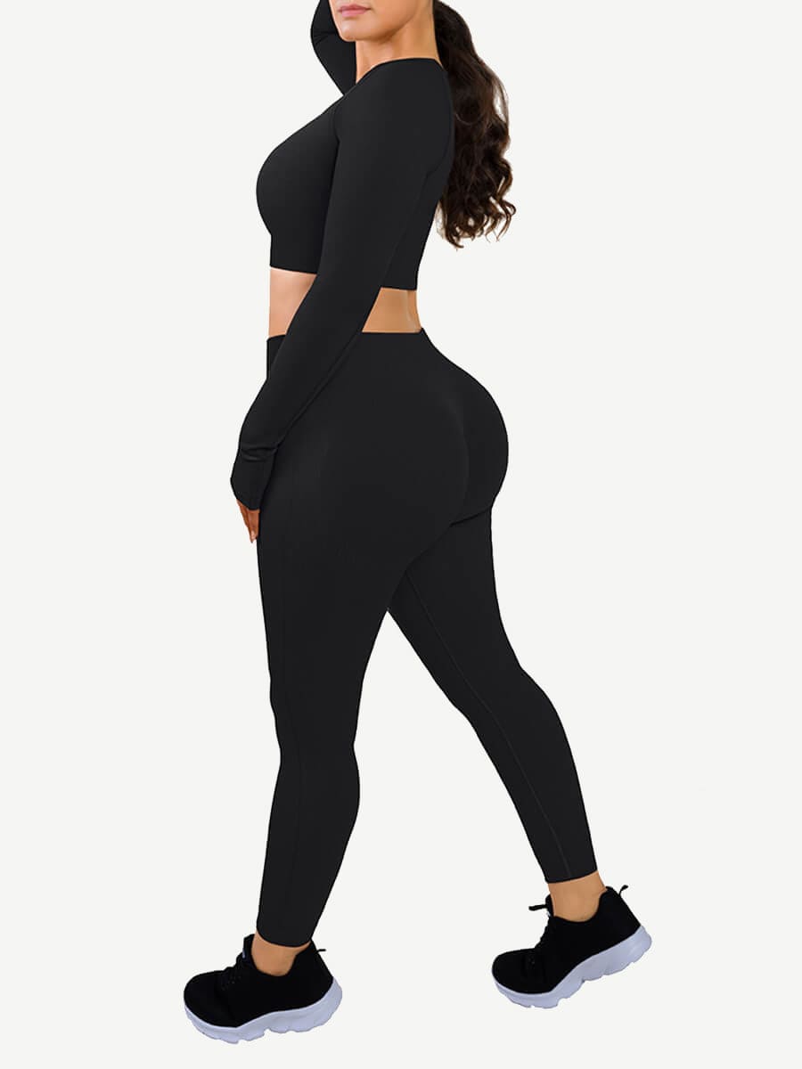 YD220014 — Seamless Sports Shaping Jumpsuit with Thumbholes