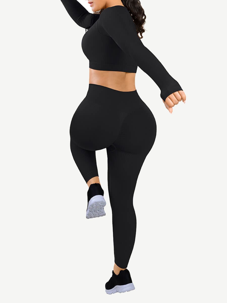 YD220014 — Seamless Sports Shaping Jumpsuit with Thumbholes