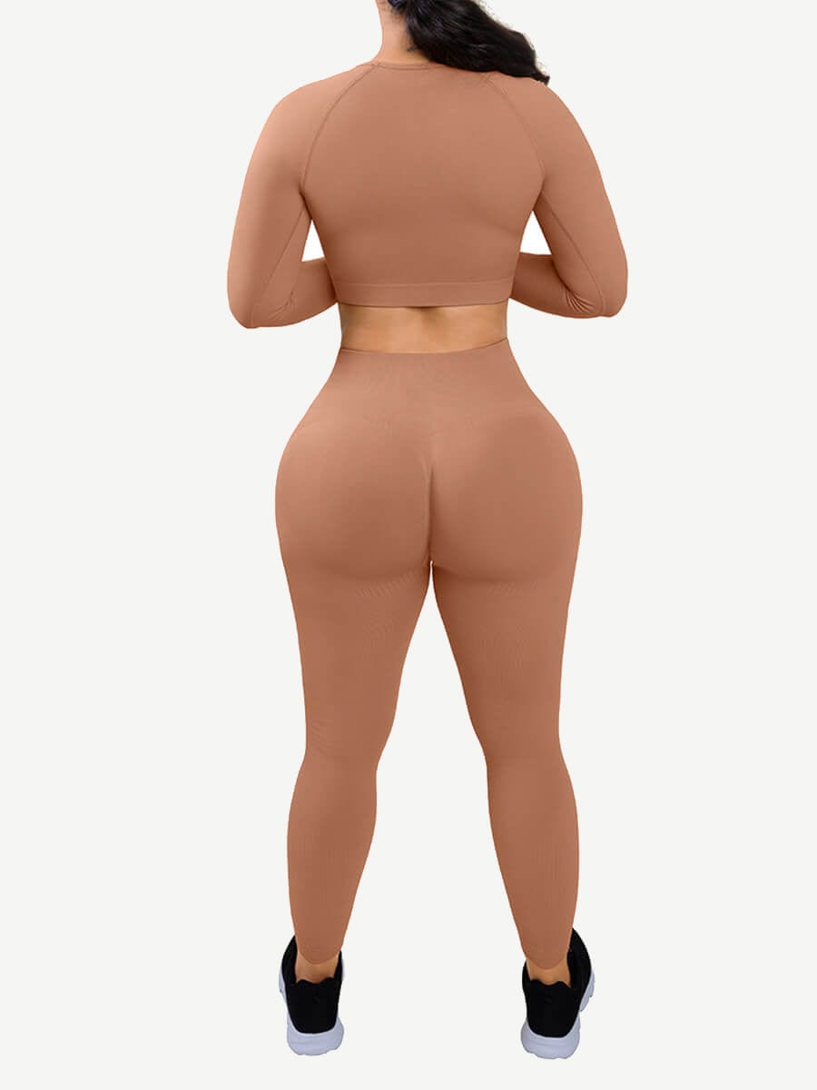 YD220014 — Seamless Sports Shaping Jumpsuit with Thumbholes
