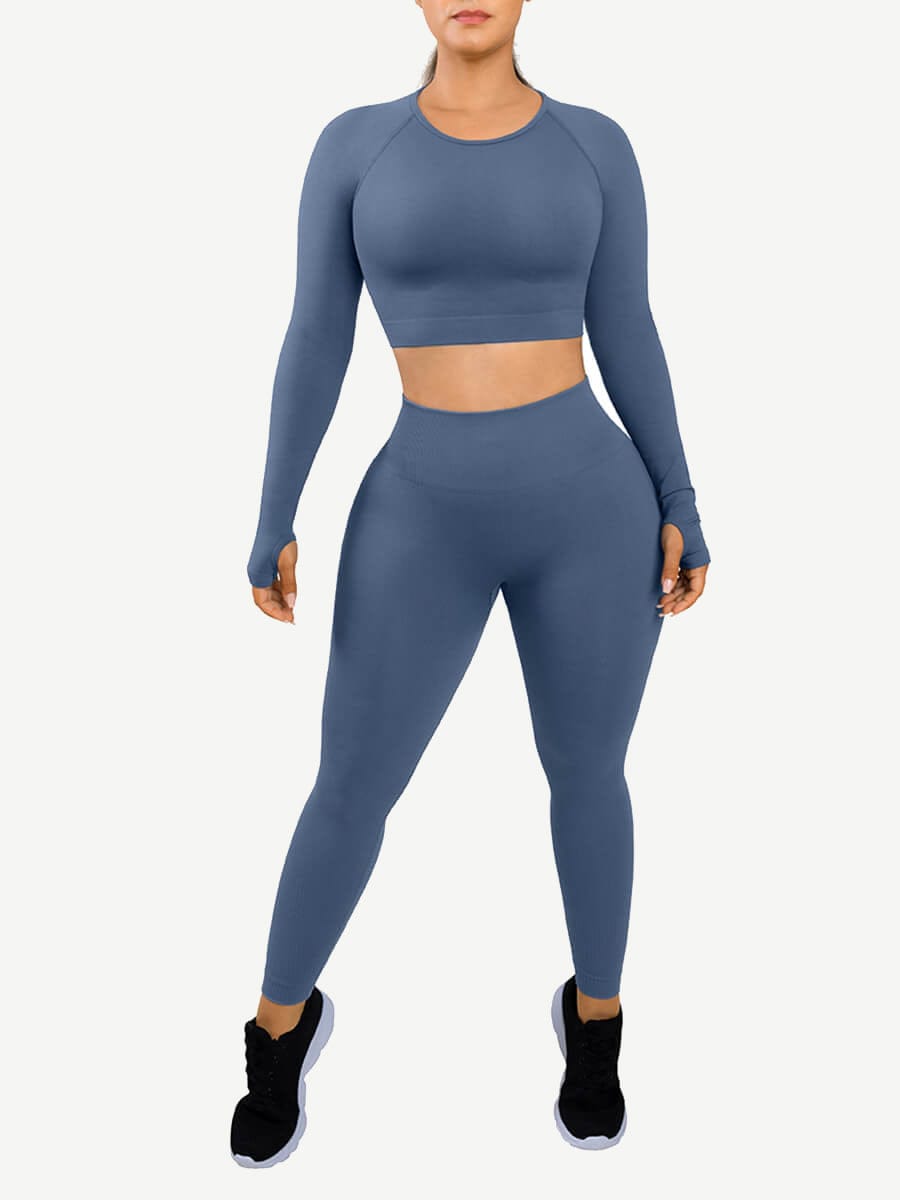 YD220014 — Seamless Sports Shaping Jumpsuit with Thumbholes