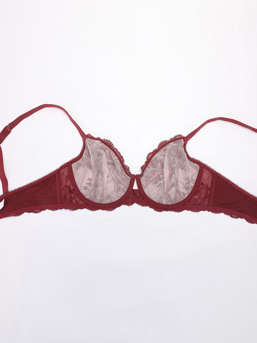 Soutien-gorge en dentelle florale – vue 7