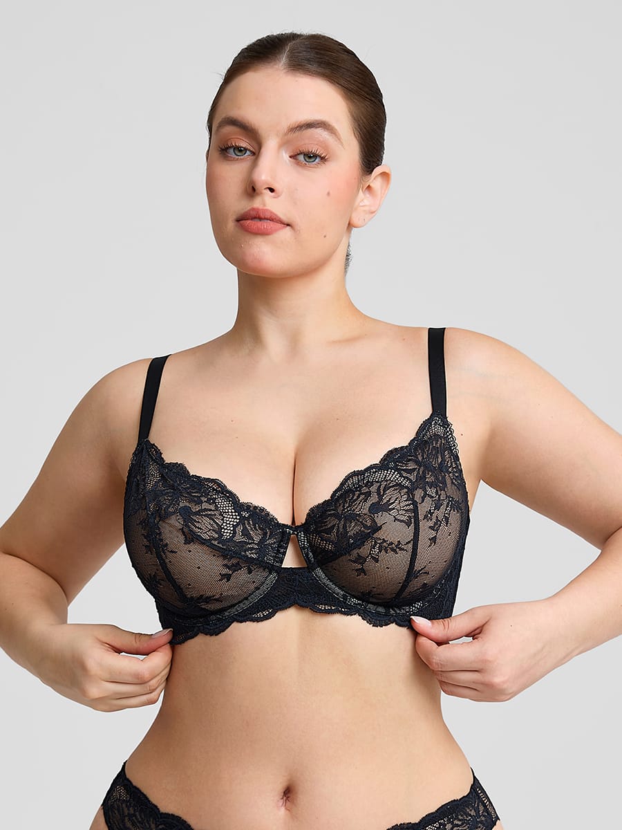 Soutien-gorge en dentelle florale – vue 10
