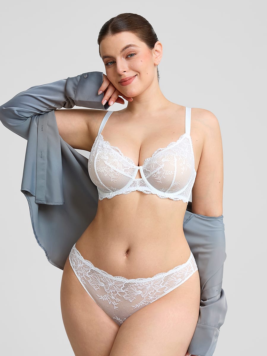 Soutien-gorge en dentelle florale – vue 23