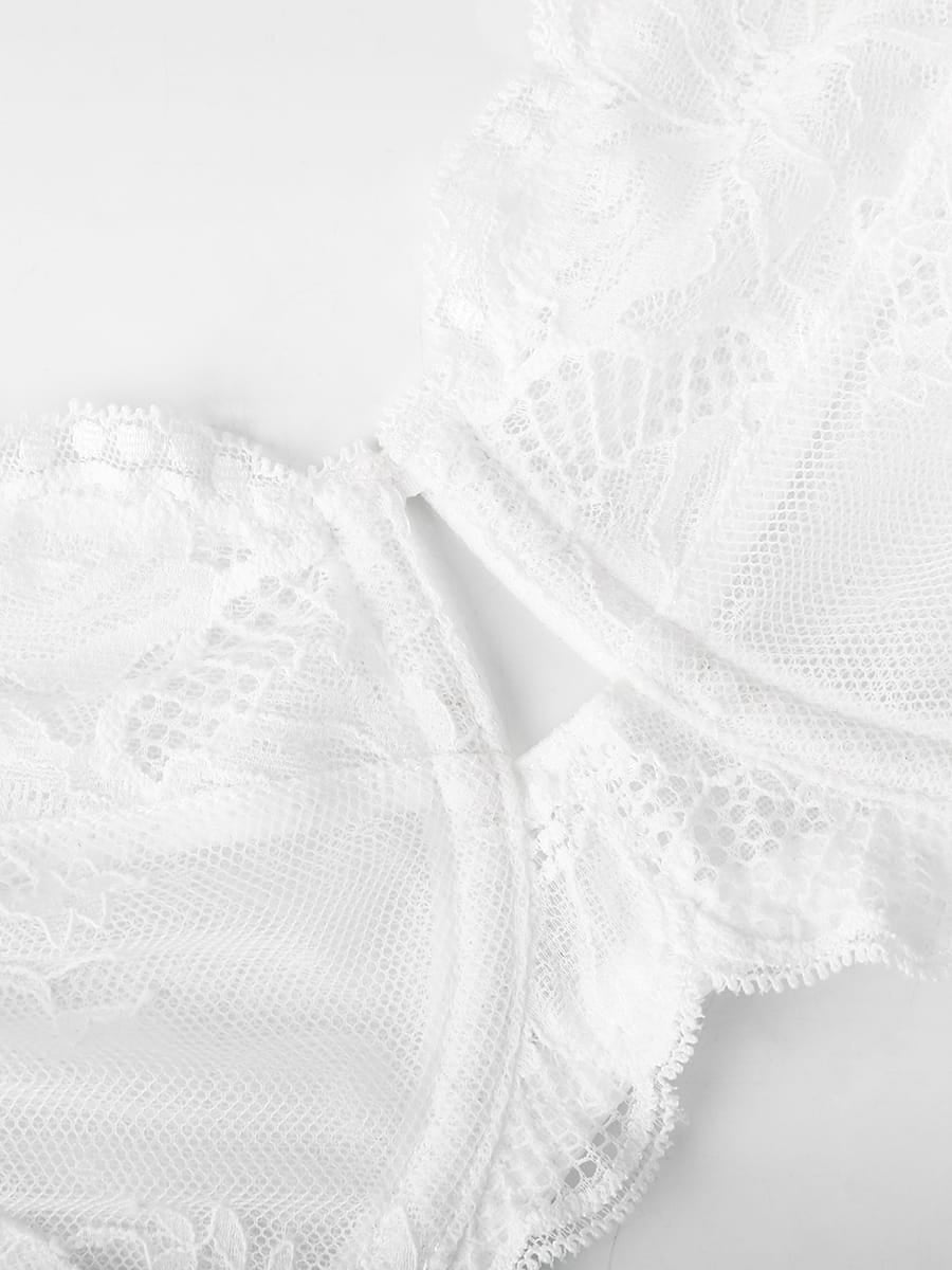 Soutien-gorge en dentelle florale – vue 24