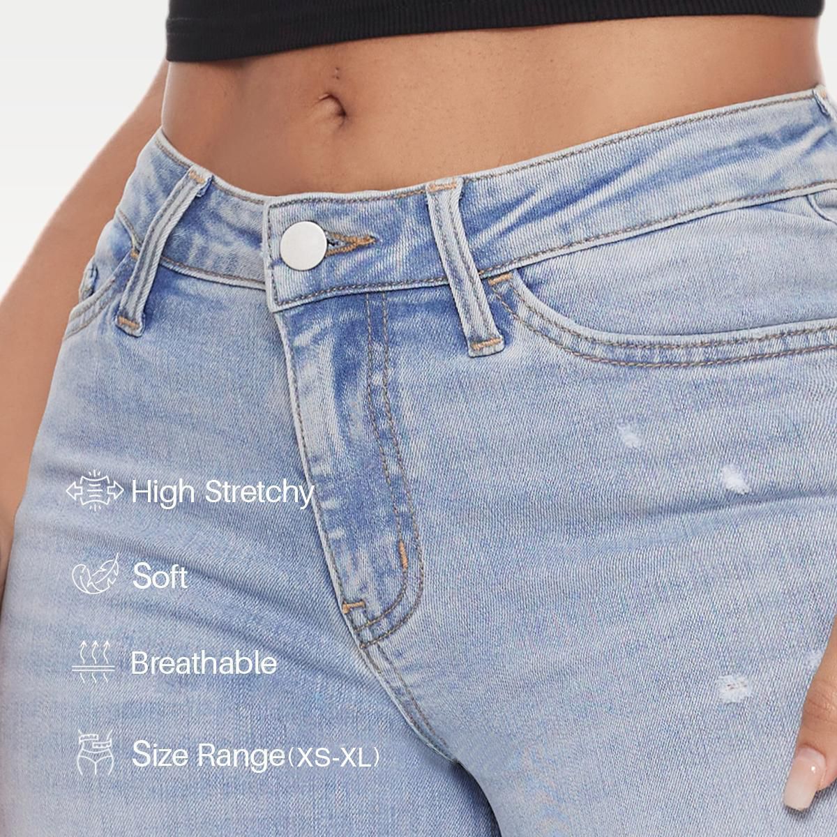 Jean stretch évasé remonte-fesses — Butt-lifting stretch flare jeans