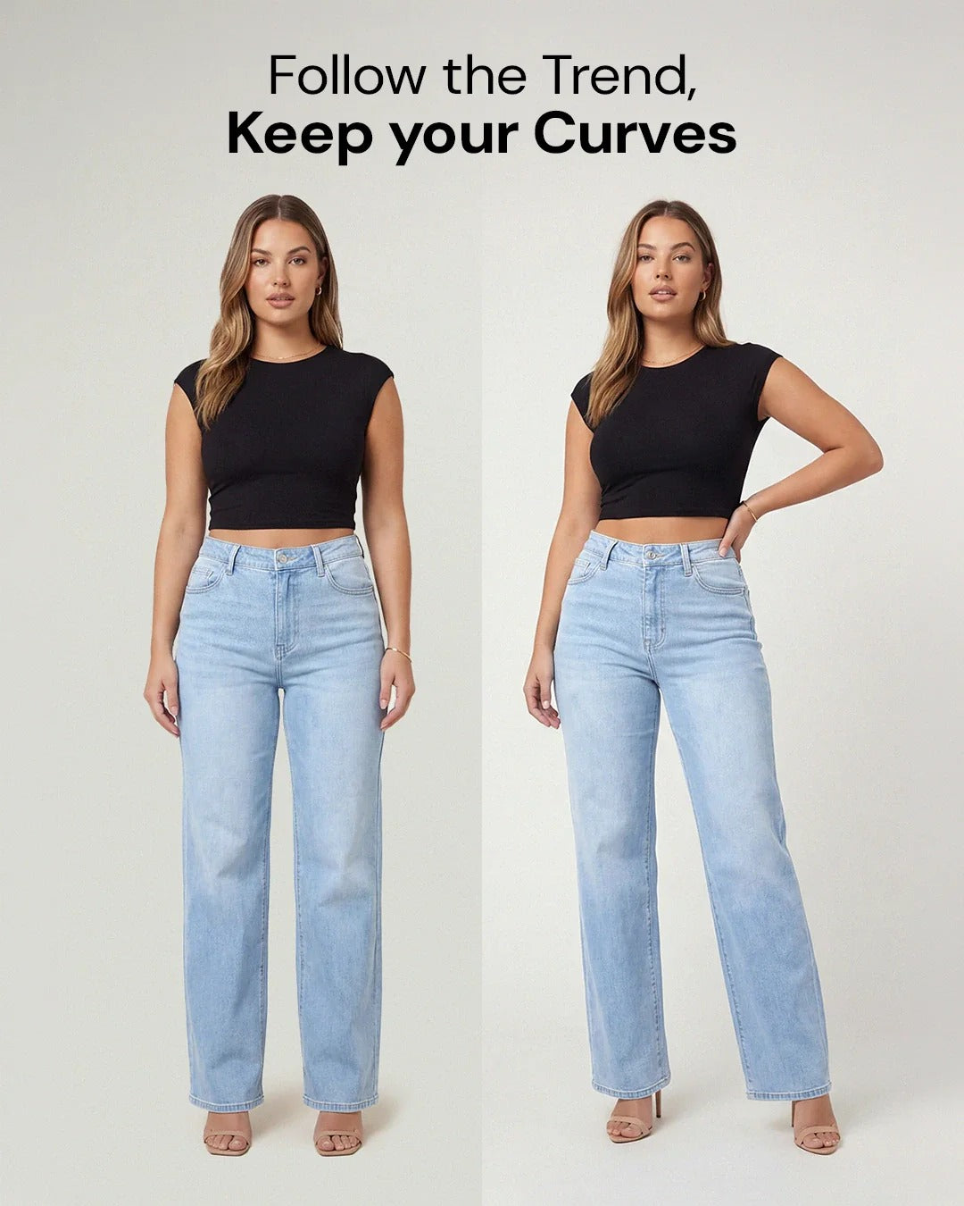 Jean stretch évasé remonte-fesses — Butt-lifting stretch flare jeans